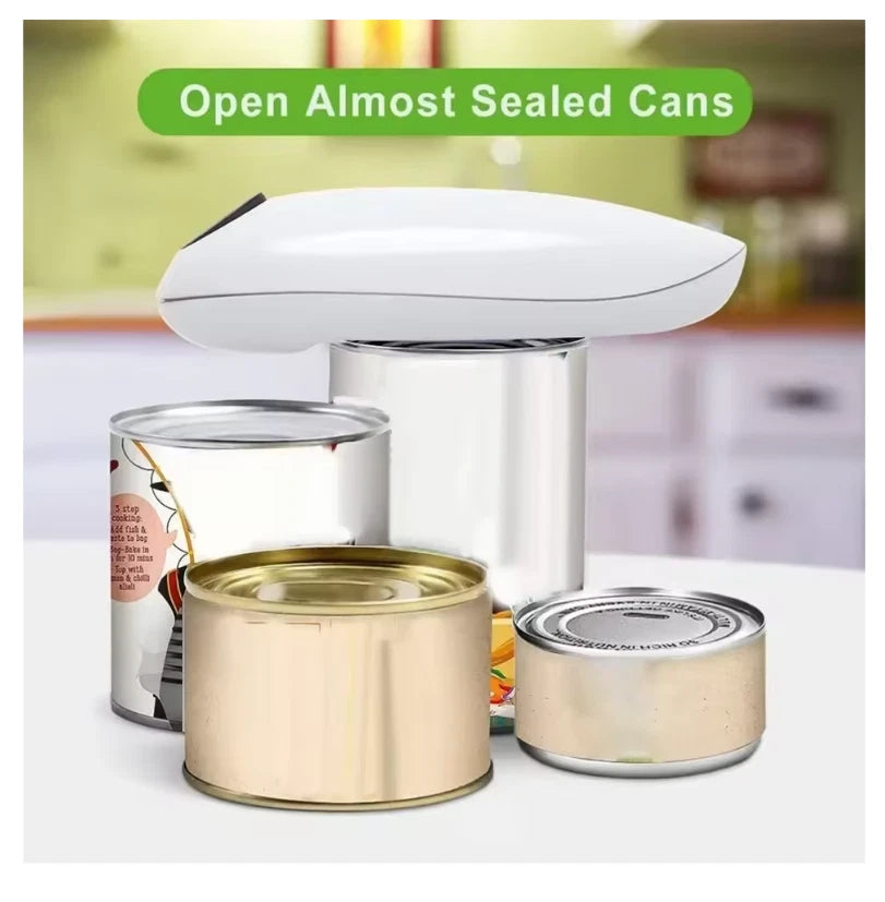 Electric Tin Can Opener Automatic One Touch Battery Operated Cooks for Weak Hand