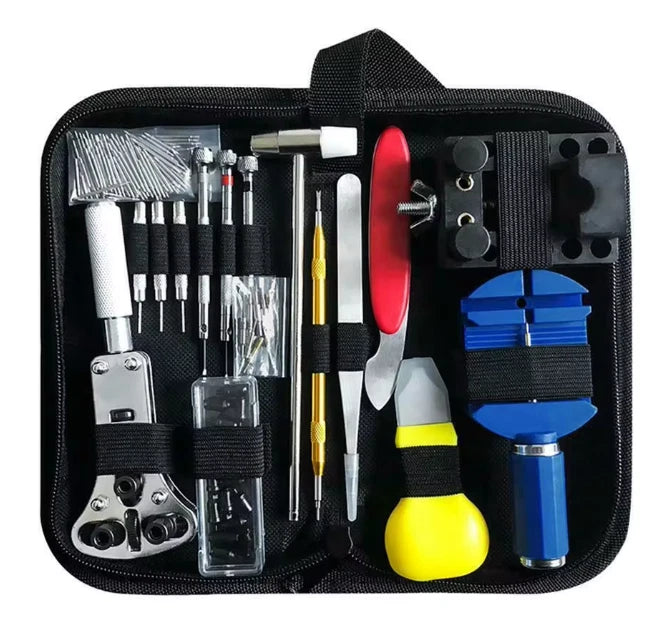 147PCS Watch Repair Tool Kit Back Case Opener Remover Spring Pin Bars Watchmaker