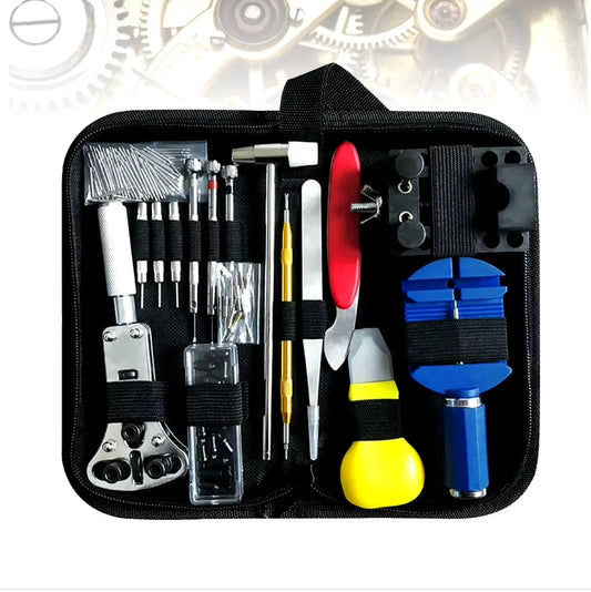 147PCS Watch Repair Tool Kit Back Case Opener Remover Spring Pin Bars Watchmaker